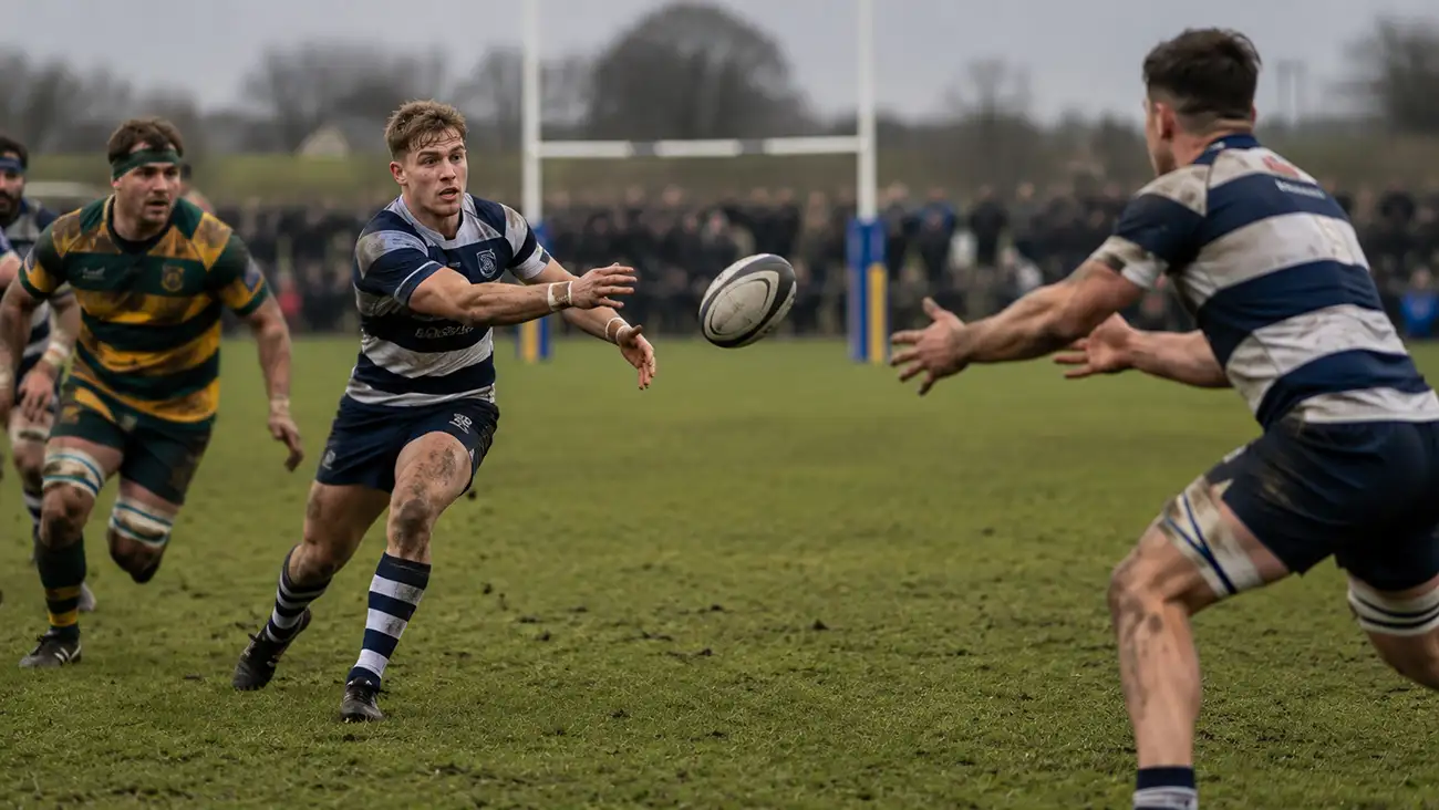 Attacco veloce in un match della Premiership Rugby inglese