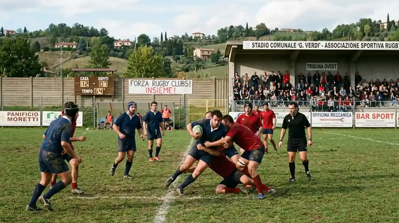 Partita del campionato italiano Top 10 Eccellenza di rugby